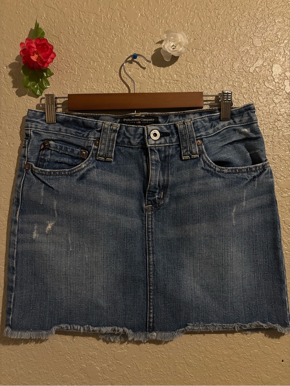 Polo by Ralph Lauren Blue Denim Mini Skirt